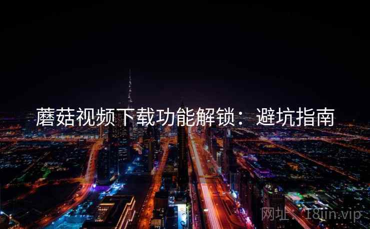 蘑菇视频下载功能解锁：避坑指南