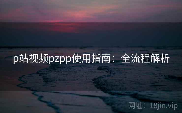 p站视频pzpp使用指南:全流程解析