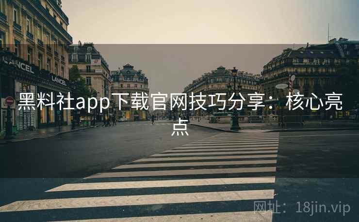 黑料社app下载官网技巧分享：核心亮点