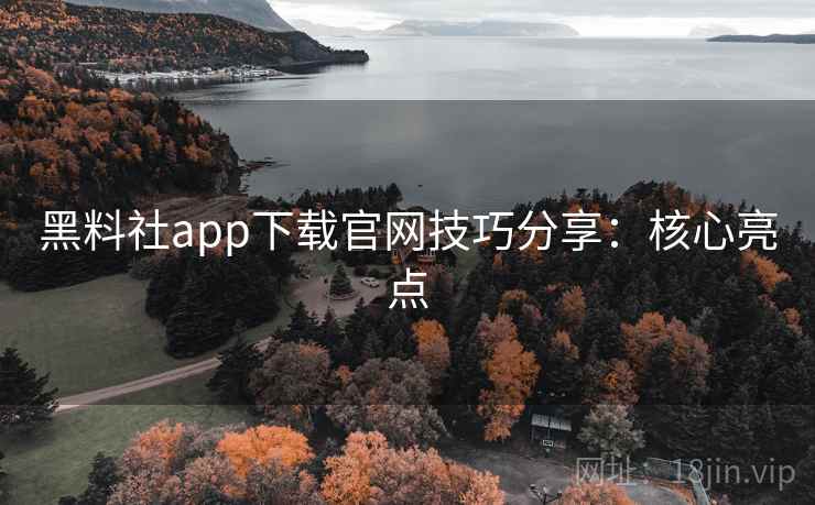 黑料社app下载官网技巧分享:核心亮点